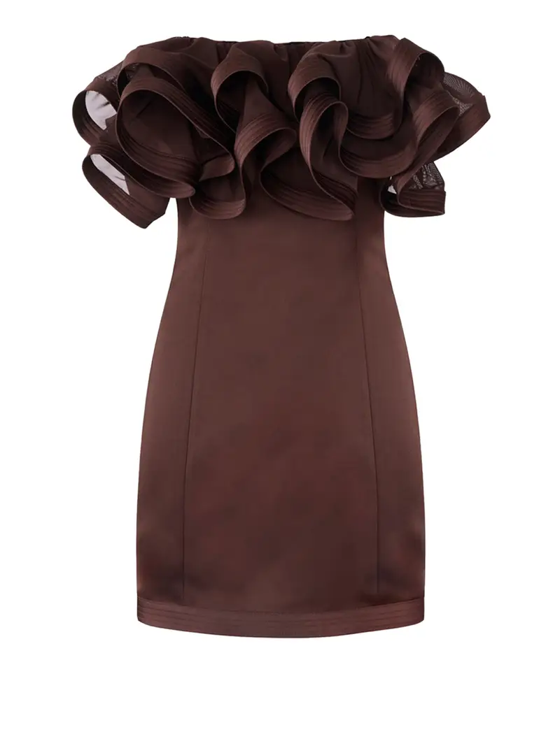 vestito mini elisabetta franchi da donna - cacao Marrone