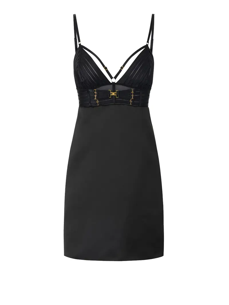vestito mini elisabetta franchi da donna - nero