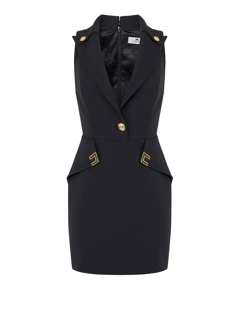 vestito mini elisabetta franchi da donna - nero