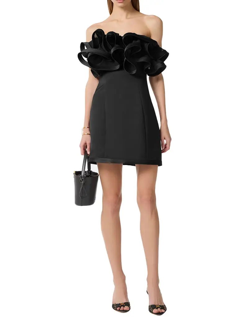 vestito mini elisabetta franchi da donna - nero