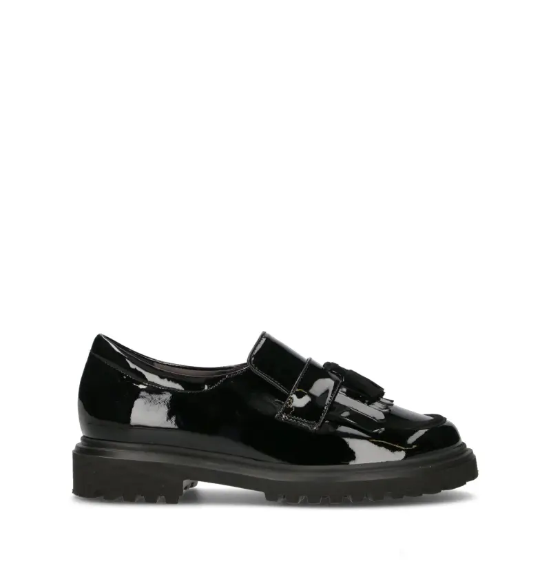 Mocassino donna nero in pelle Vario