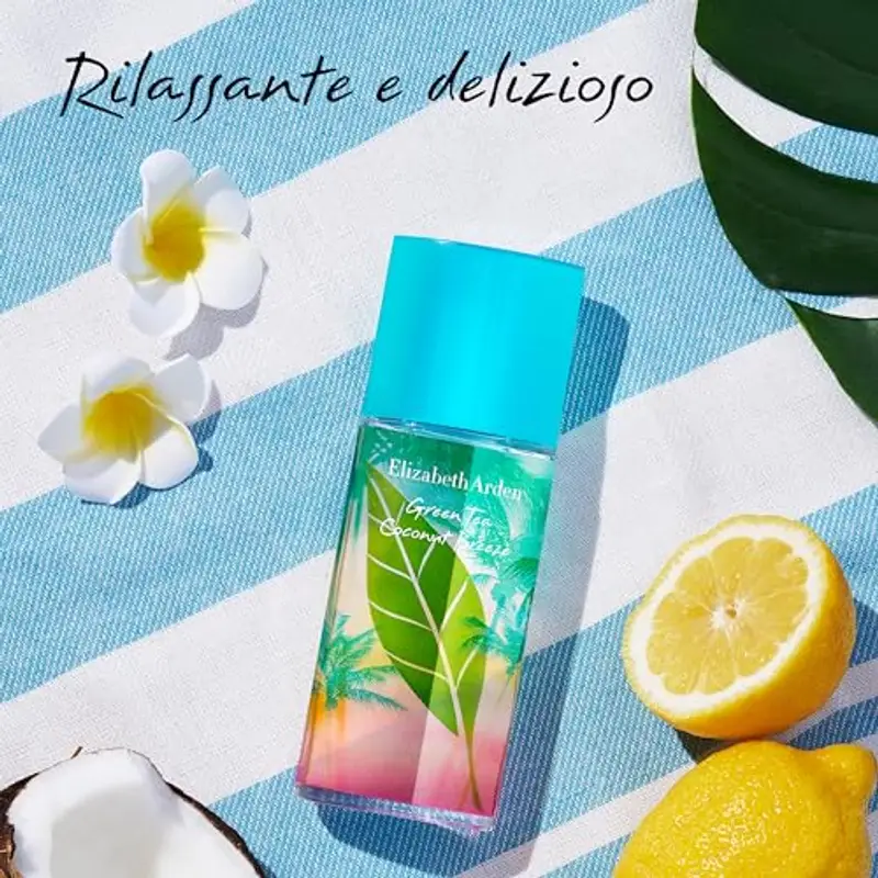 Elizabeth Arden - Green Tea Coconut Breeze Eau de Toilette, Fragranza al Cocco, Risveglia i Sensi, Vibrante ed Energizzante - 50ml miniatura 3