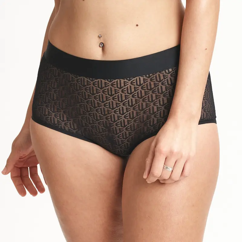 Culotte vita alta ELLE - Nero I2106107 / 1-XXS