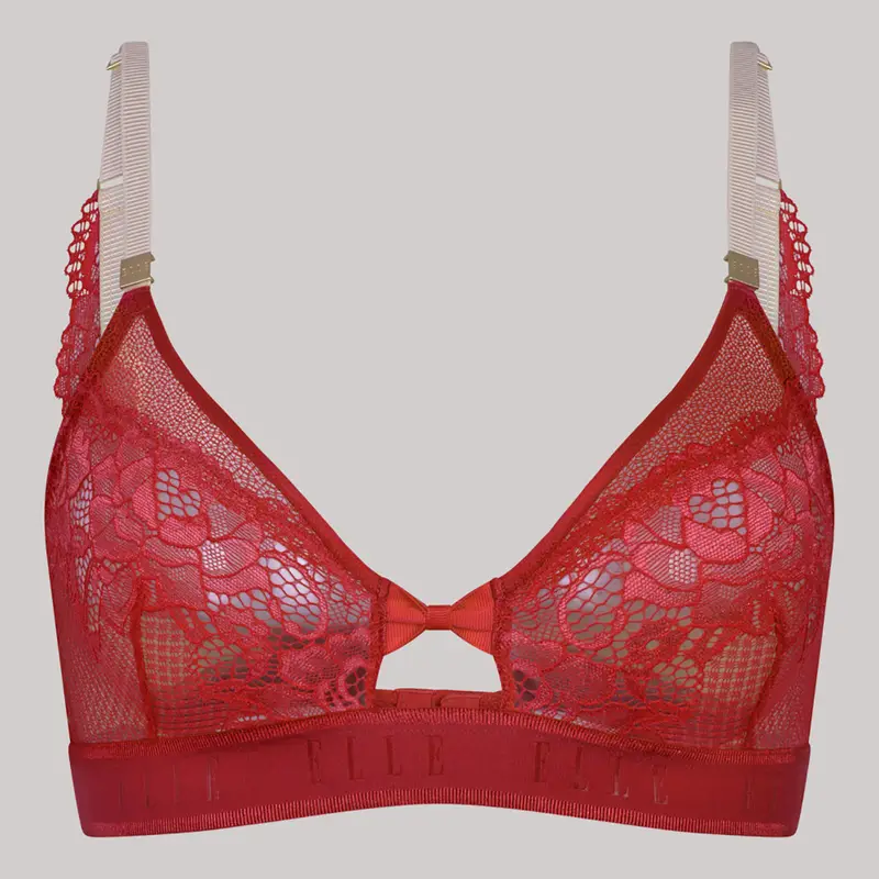 Reggiseno triangolo senza ferretto ELLE - Rosso I2168010 / 1-XXS