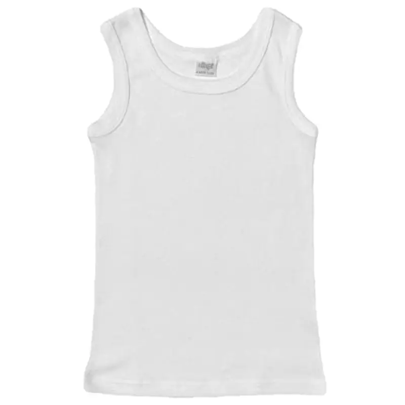 Ellepi 6 Canotte Intime Bimbo in Puro Cotone Anallergico con Cuciture Comfort Colore Bianco. Taglia 3