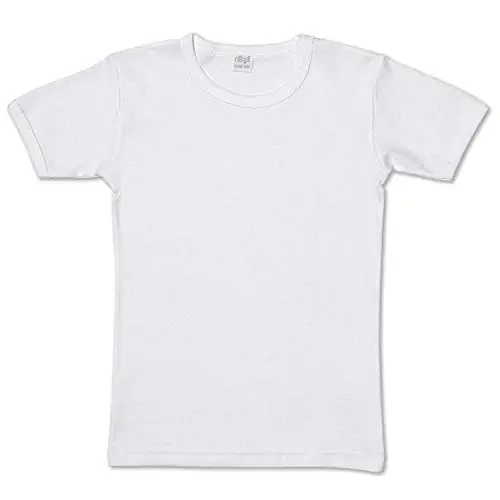 Ellepi 6 Magliette Intime Bimbo in Puro Cotone Anallergico con Cuciture Comfort Colore Bianco. Taglia 8