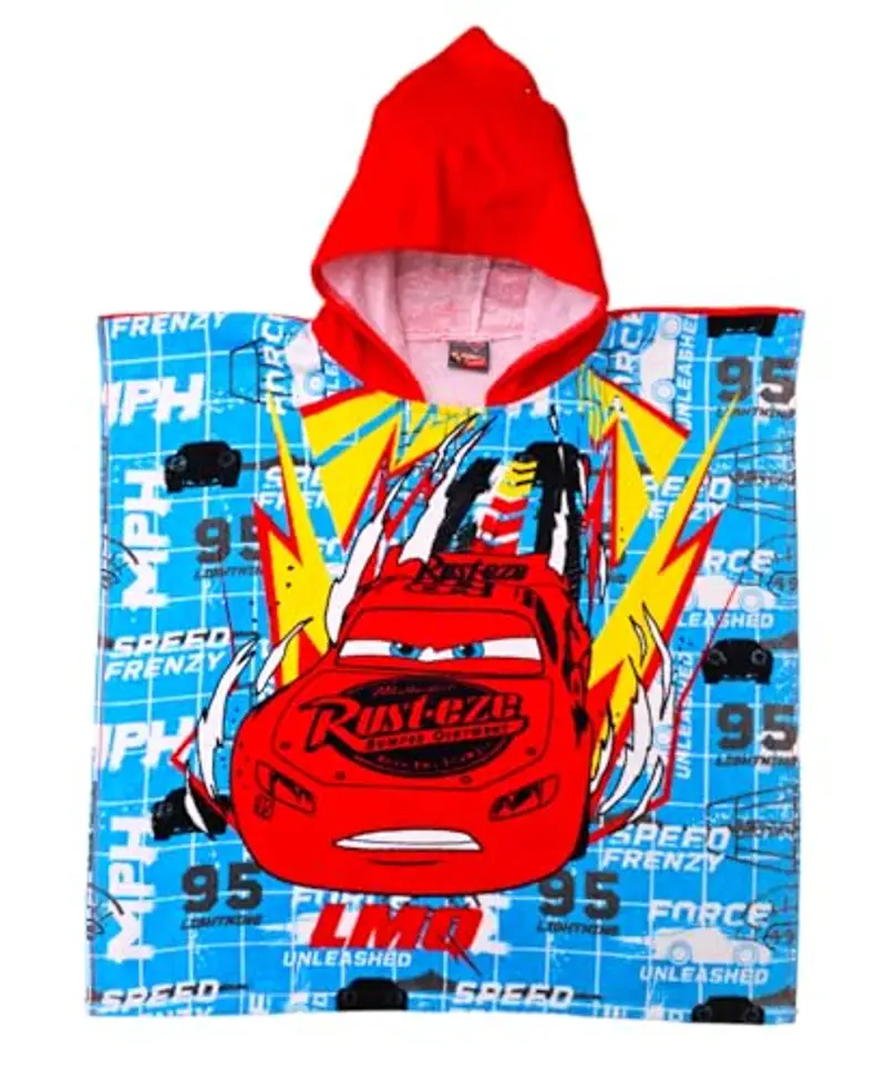 Ellepi accappatoio mare poncho bambino Disney bambina spugna cotone Minnie Topolino Sirenetta Cars (Cars)