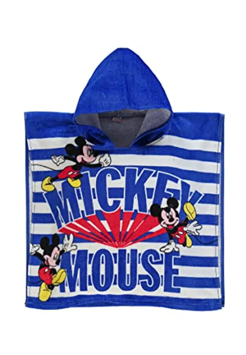 Ellepi accappatoio mare poncho bambino Disney bambina spugna cotone Minnie Topolino Sirenetta Cars (Topolino)