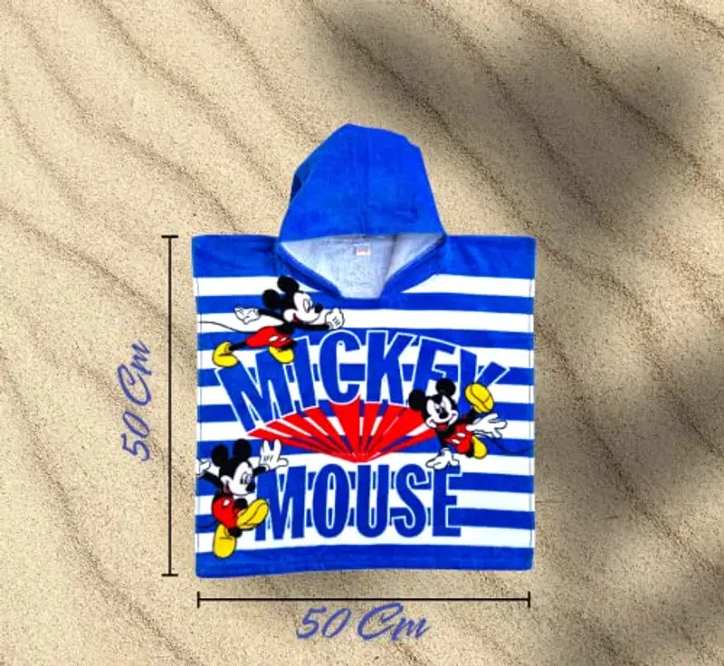 Ellepi accappatoio mare poncho bambino Disney bambina spugna cotone Minnie Topolino Sirenetta Cars (Topolino) miniatura 3