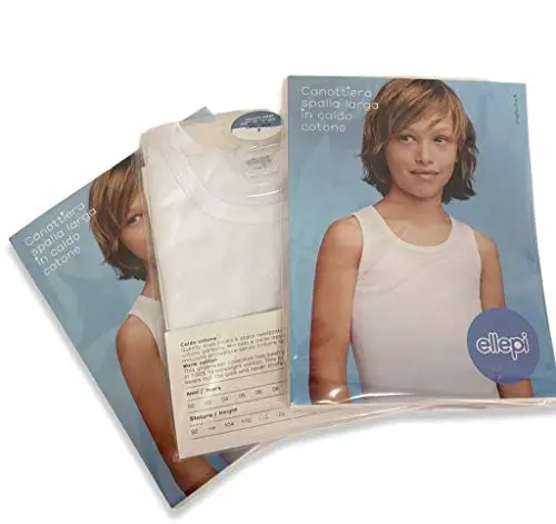 Ellepi Canottiera Bambino Confezione 3 Pezzi Ragazzo Intimo Caldo Cotone Spalla Larga Bimbo 2 3 4 5 6 8 10 Anni miniatura 2