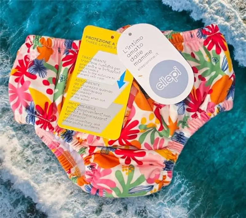 Ellepi costume neonato mare piscina contenitivo (Fiori, 18-24 mesi) miniatura 3