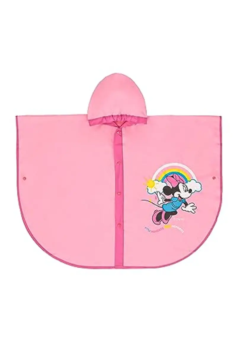 Ellepi Mantella pioggia minnie topolino bambino bambina impermeabile anni poncho antipioggia mantellina bimba bambini giacca bimbo kway regalo compleanno abbigliamento (Minnie, 5-6 anni)