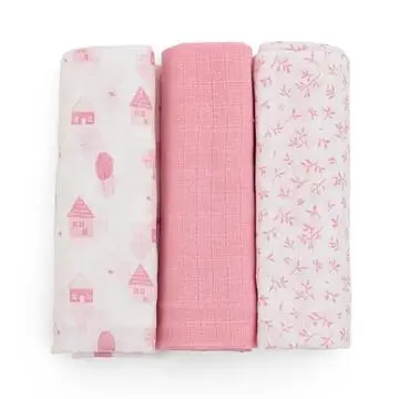 MUSSOLINE QUADRATI DI GARZA NEONATI SET DA 3 ELLEPI IX4003