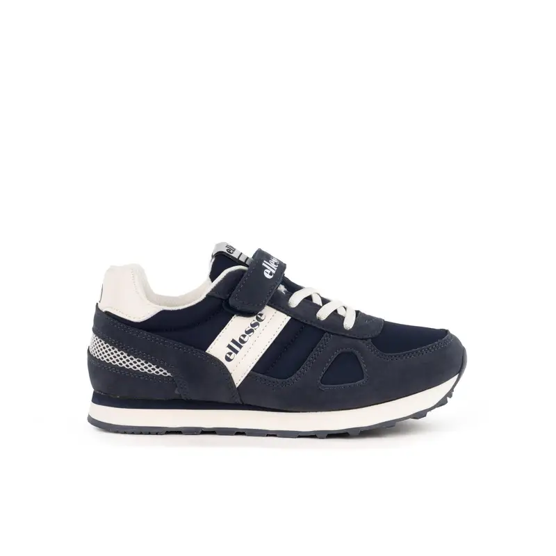 Sneakers bambino da ginnastica blu con lacci e velcro