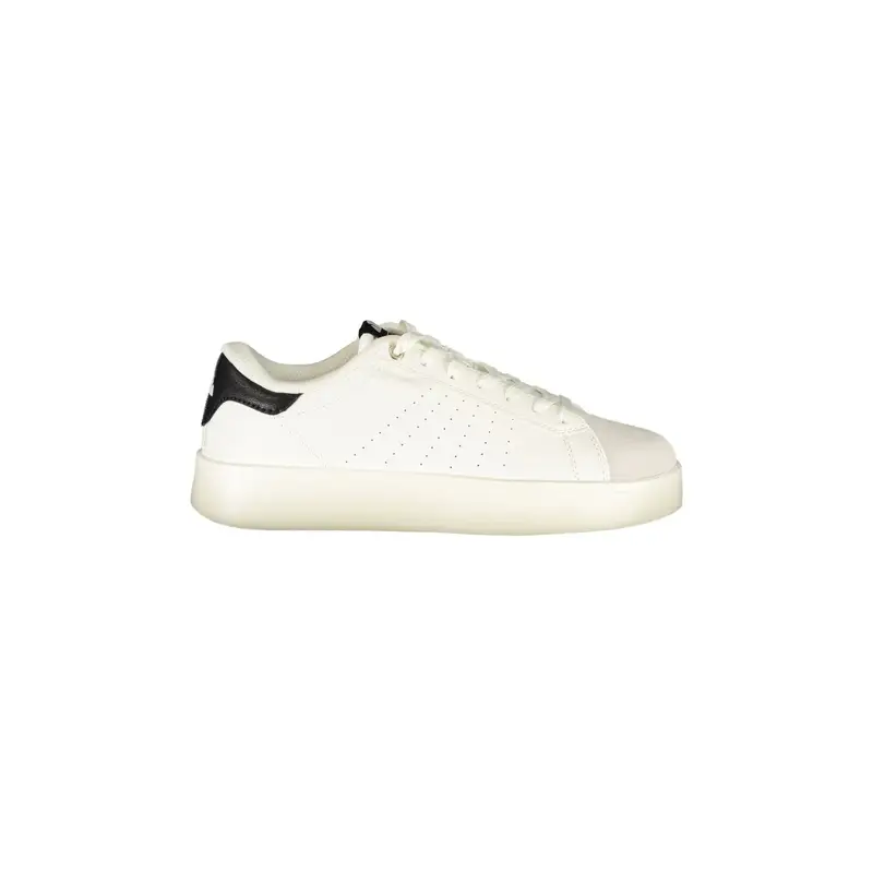 Sneakers Donna Bianche Dettagli a Contrasto Bianco