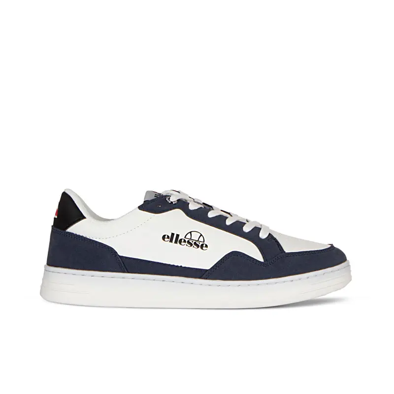 Sneakers tennis bianche e blu da uomo con logo