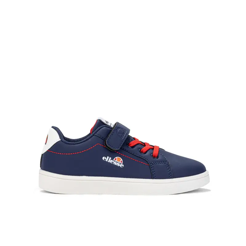 Sneakers tennis blu da bambino con logo laterale