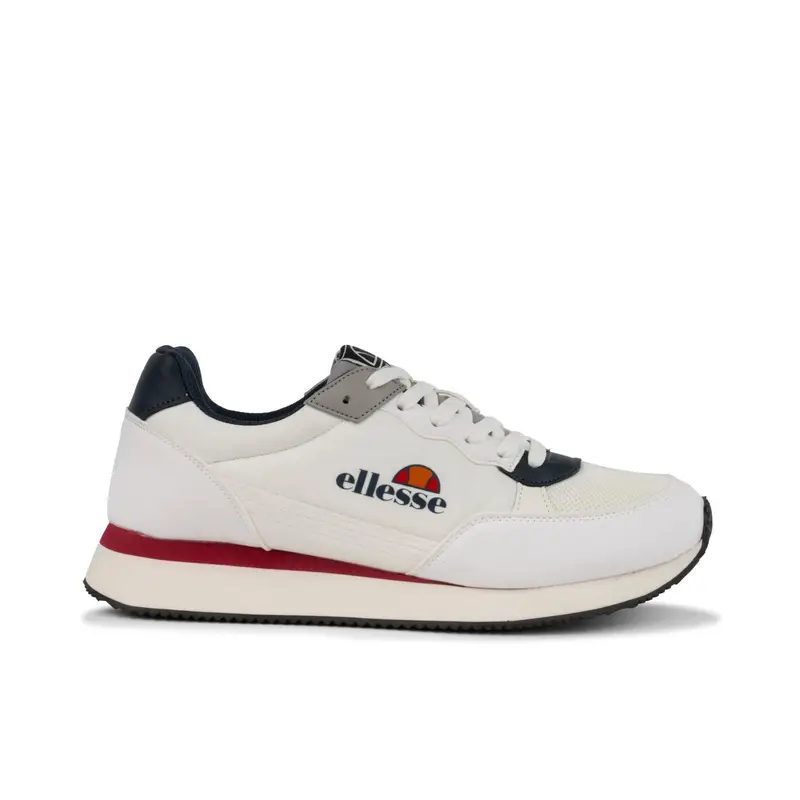 Sneakers uomo bianche da palestra con dettagli colorati