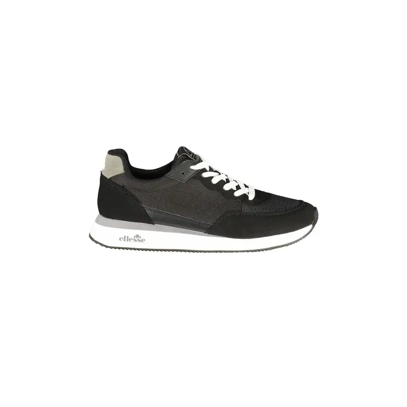 Sneakers Uomo Nere Stampa Logo Nero