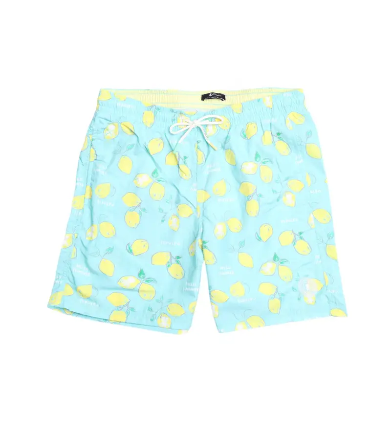 per uomo 11090226417 Costume da bagno turchese limone (M), Beachwear, Poliamide Blu