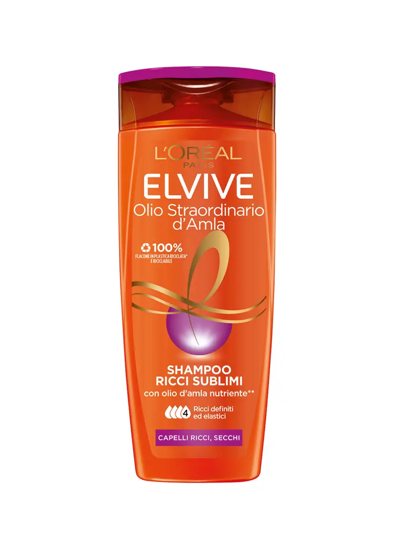 ELVIVE, L'oréal Paris Shampoo Elvive Olio Straordinario Ricci Sublimi, Per Capelli Ricci E Secchi, 250 Ml., Donna, Bianco ottico, Taglia: FASUL