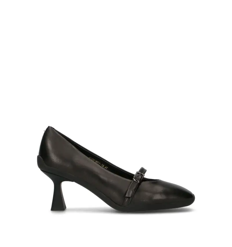 Décolleté donna nero in pelle Vario