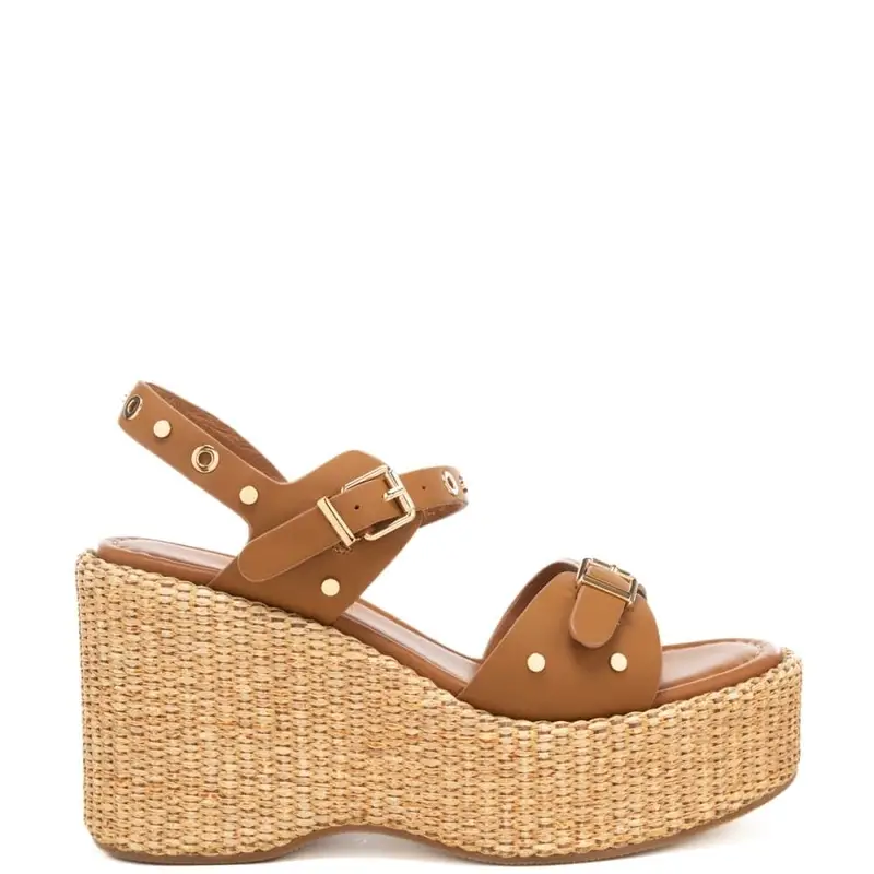 sandali alti da donna yumi in vera pelle con borchie cuoio