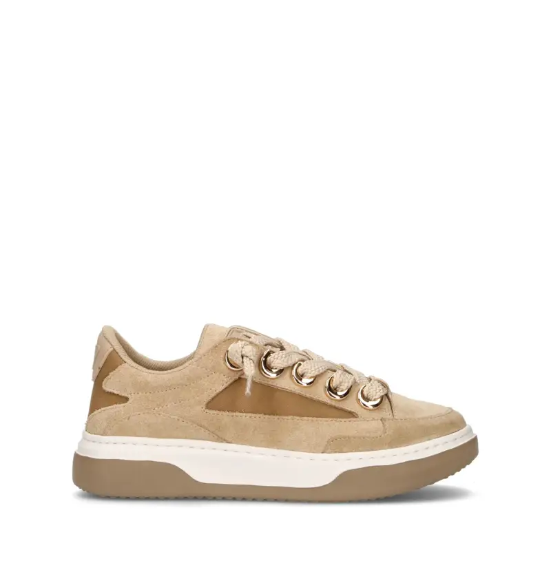 Sneaker donna beige in suede Vario
