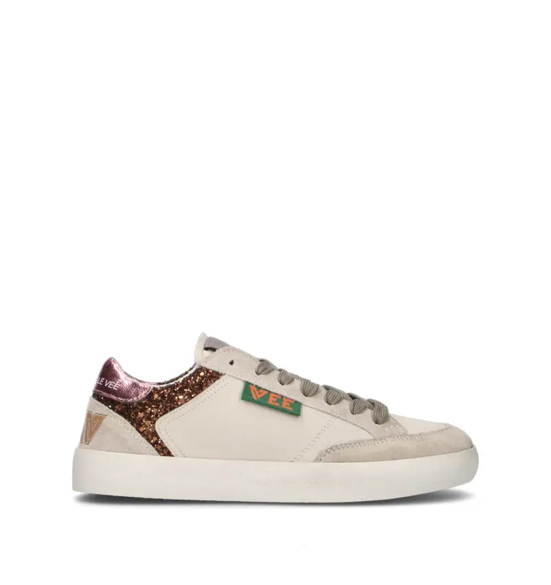 Sneaker donna bianca in pelle Vario