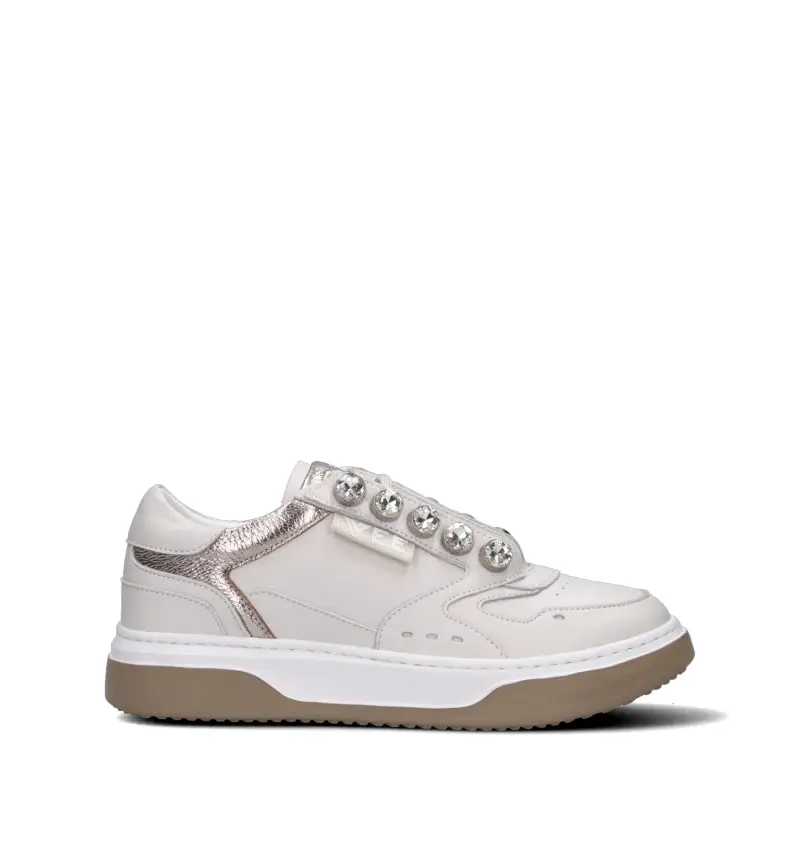 Sneaker donna bianca in pelle Vario