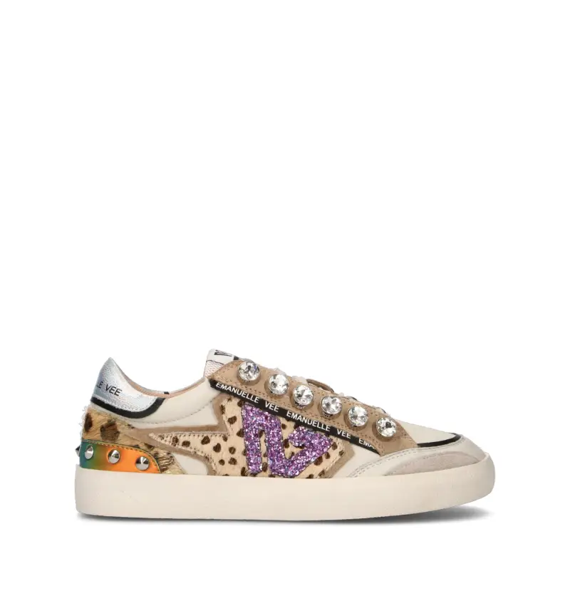 Sneaker donna multicolor in pelle Vario