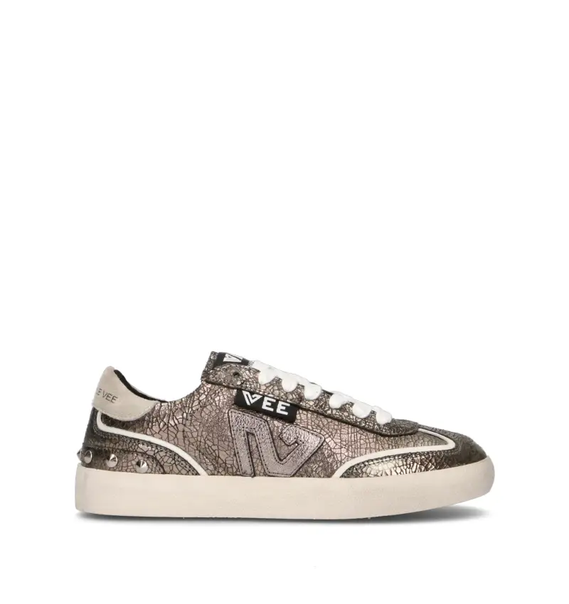 Sneaker donna peltro in pelle Vario