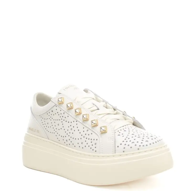 sneakers da donna bice con tomaia con design traforato avorio miniatura 3