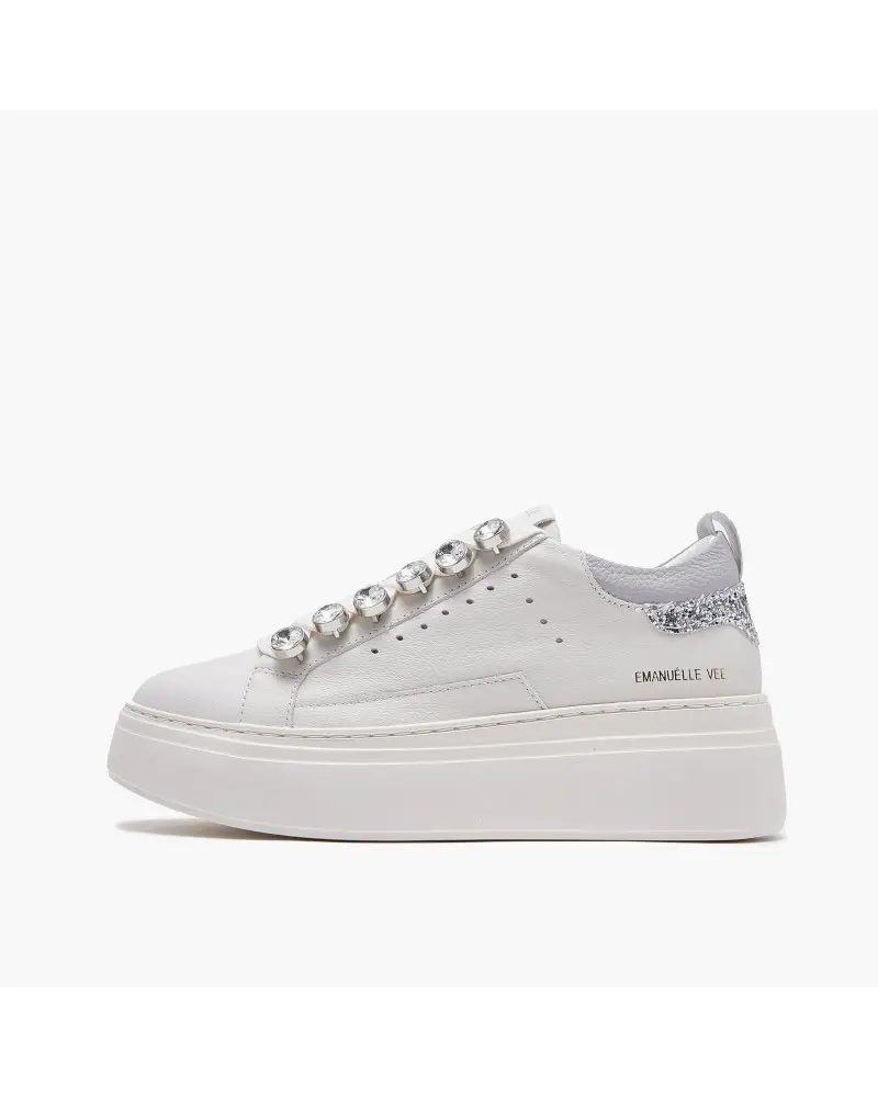 sneakers donna bice in pelle ivory animalie 503 17 BIANCO