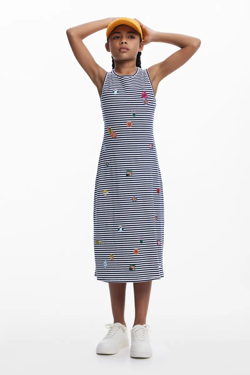 Embroidered cut-out dress