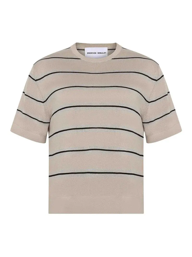 Maglione a maniche corte Beige
