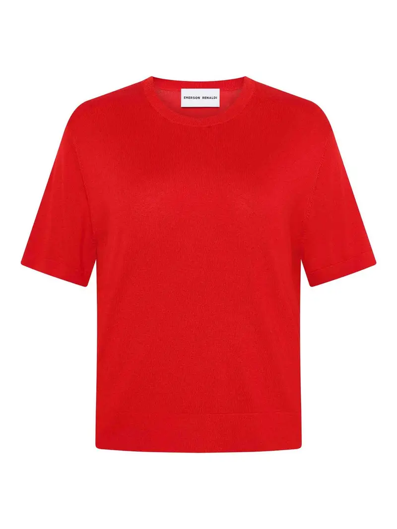Maglione a maniche corte Rosso