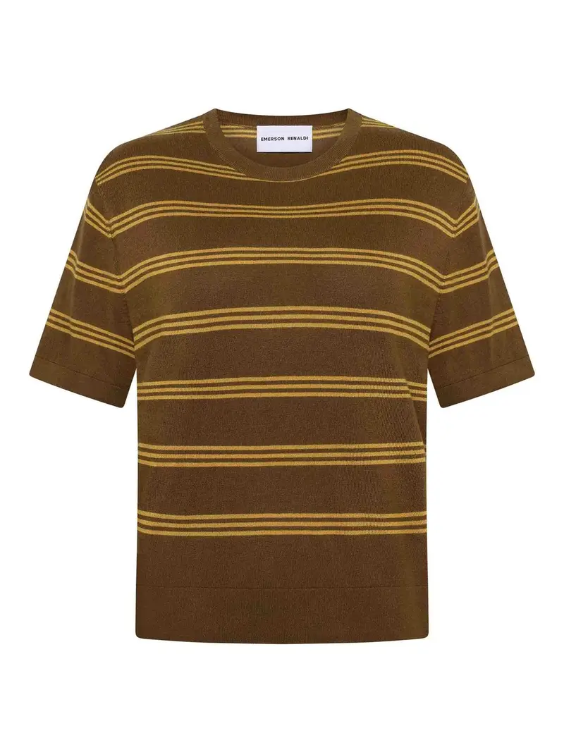 Maglione a maniche corte Tortora