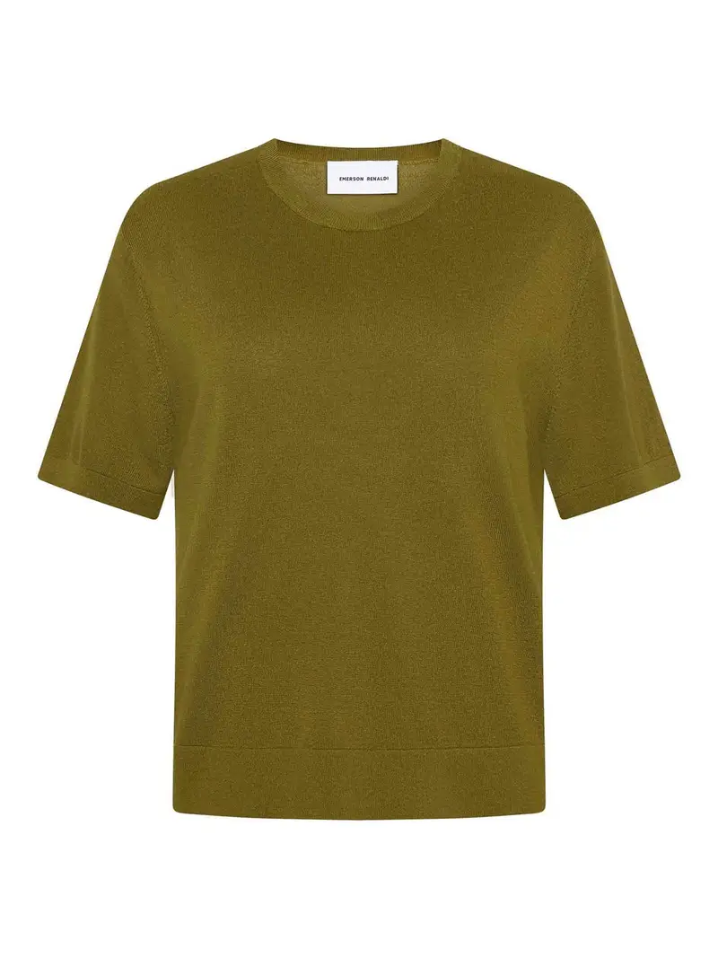 Maglione a maniche corte Verde Scuro