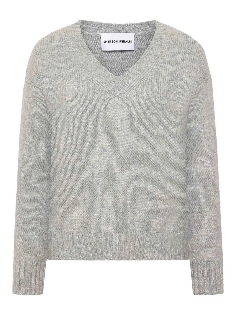 Maglione a V Color Carne E Neutri