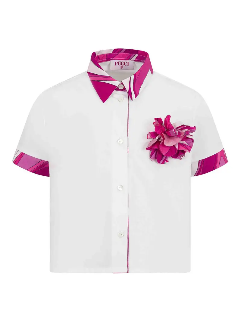 Camicia Con Applicazione Bianco
