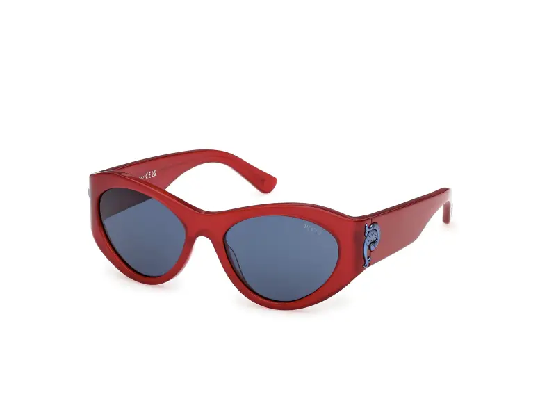 Donna Emilio Pucci EP0249 66V Occhiali da sole Acetato Rosso Blu Cat Eye Normale