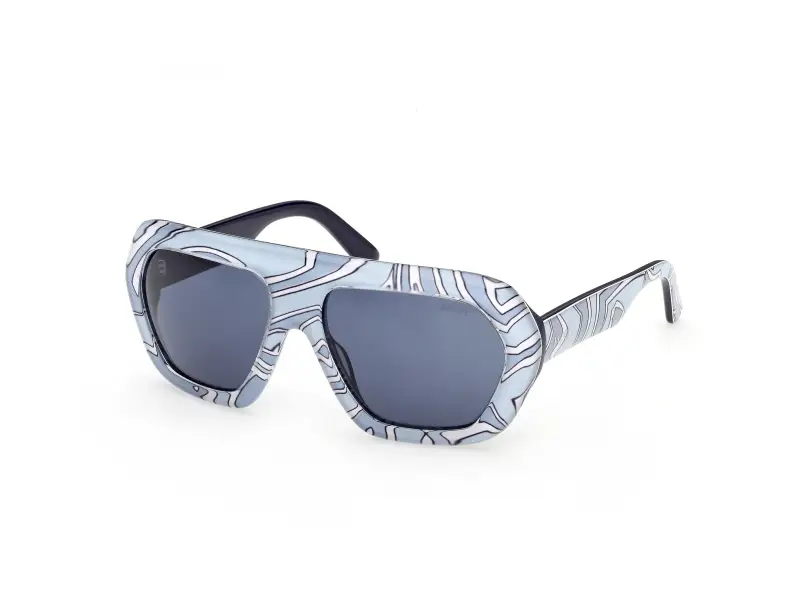 Donna Emilio Pucci EP0252 99V Occhiali da sole Acetato Multi-colore Blu Geometrica Normale