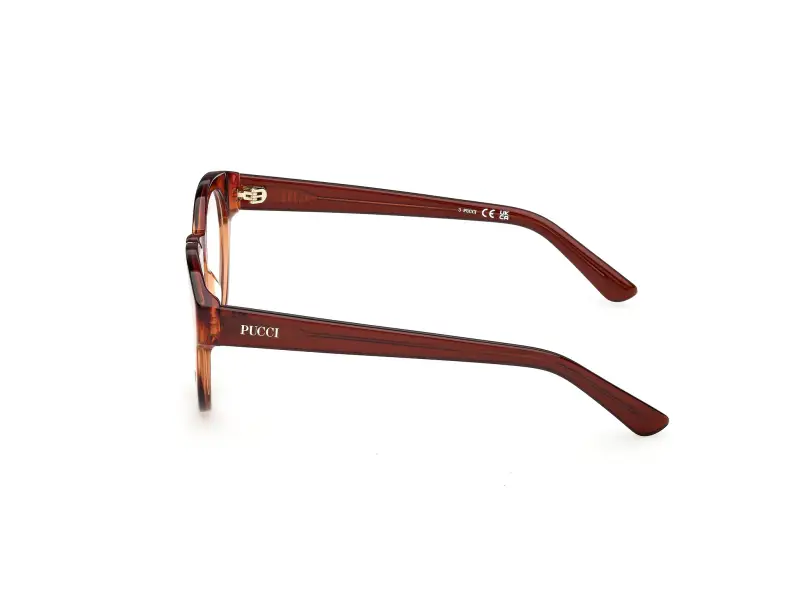 Donna Emilio Pucci EP5282 050 Montature da vista Acetato Marrone Rotonda Normale miniatura 3