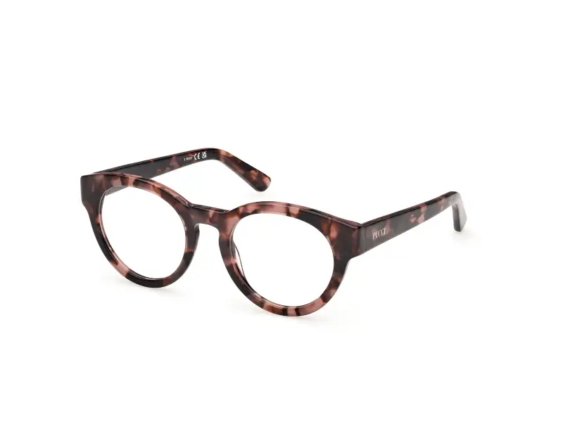 Donna Emilio Pucci EP5282 055 Montature da vista Acetato Havana Rotonda Normale
