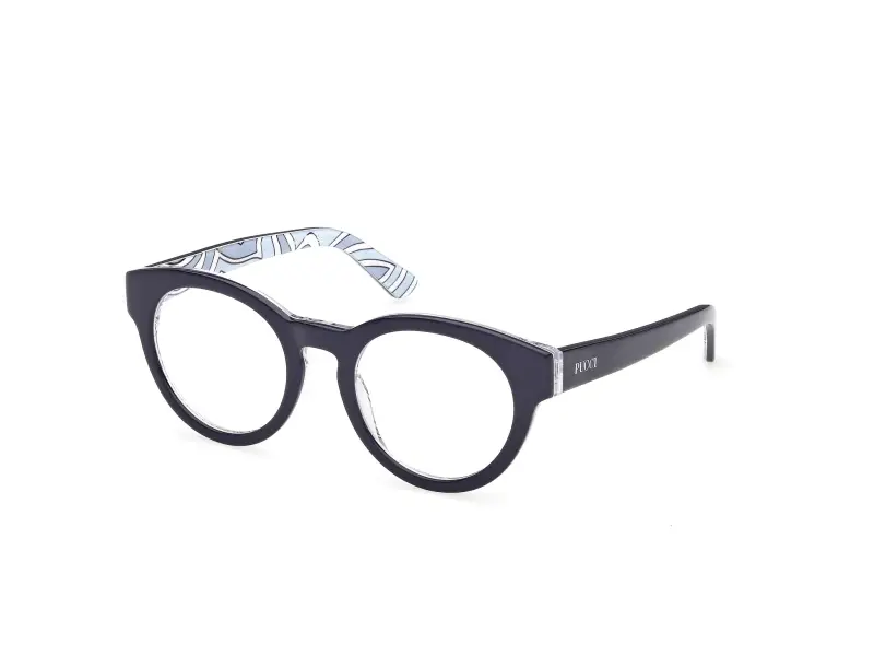 Donna Emilio Pucci EP5282 092 Montature da vista Acetato Azzurro Rotonda Normale