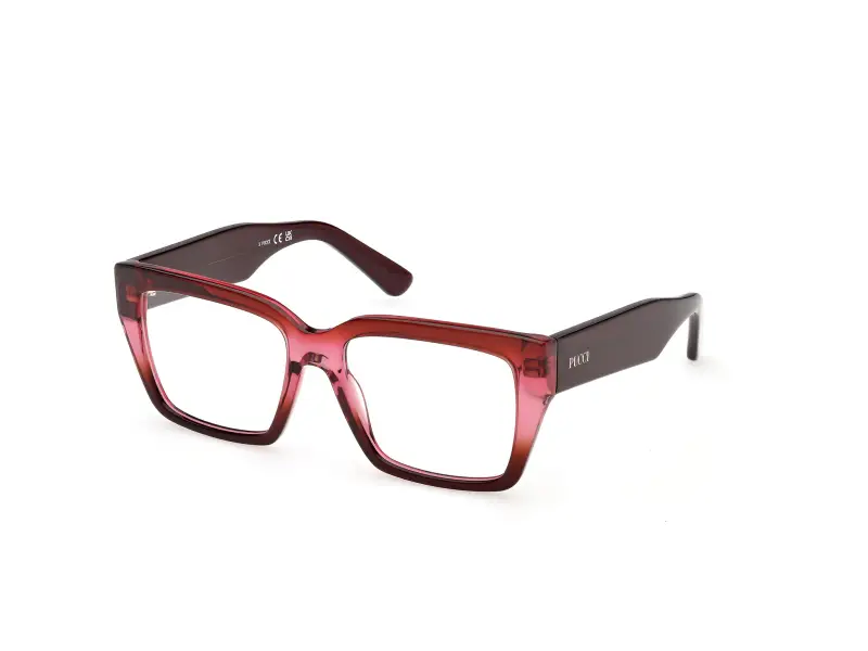 Donna Emilio Pucci EP5284 050 Montature da vista Acetato Bordeaux Squadrata Normale