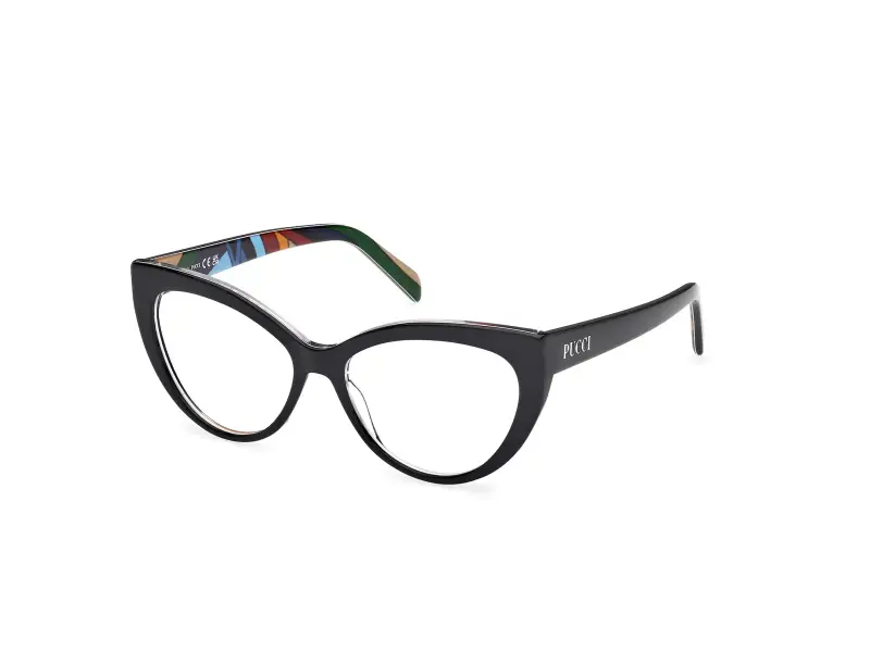 Donna EP5215 001 Montature da vista Acetato Nero Cat Eye Normale