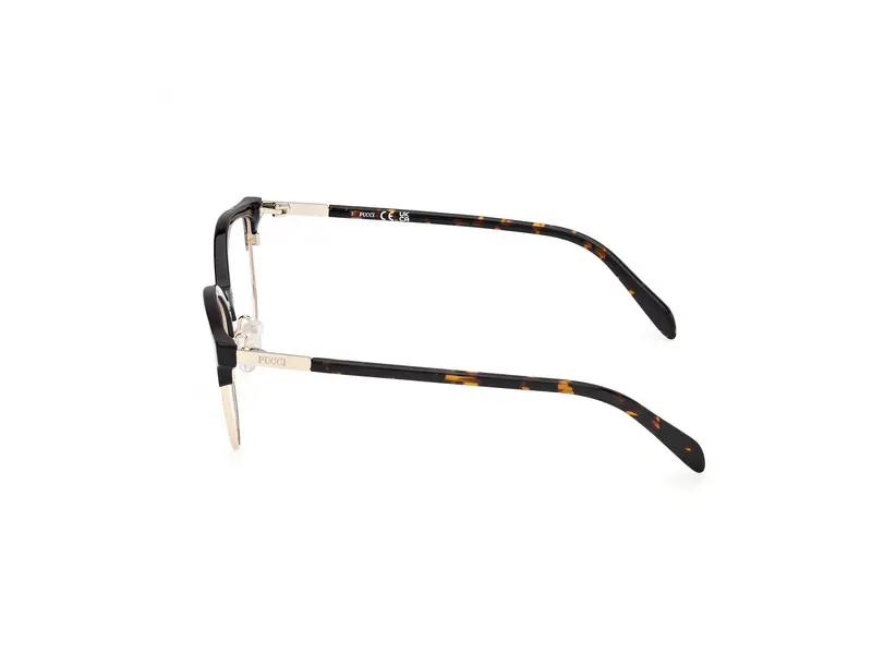 Emilio Pucci Donna EP5259 001 Montature da vista Acetato Nero Rotonda Normale miniatura 2