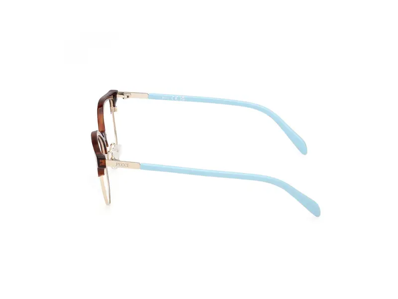 Emilio Pucci Donna EP5259 053 Montature da vista Acetato Havana Rotonda Normale miniatura 2